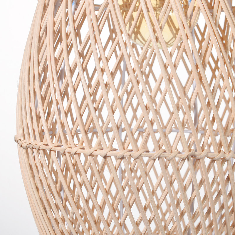 Luminaire suspendu géométrique naturel à 1 lumière Corlyn, 19.96" H x 9.06" W x 9.06" D