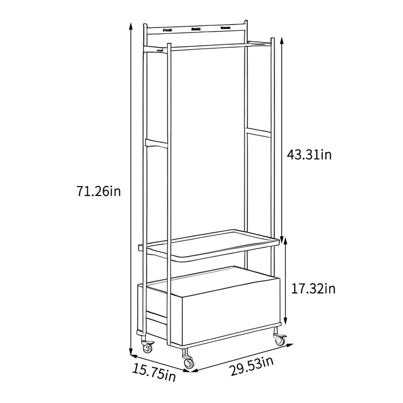 Portemanteaux en acier inoxydable, Beige