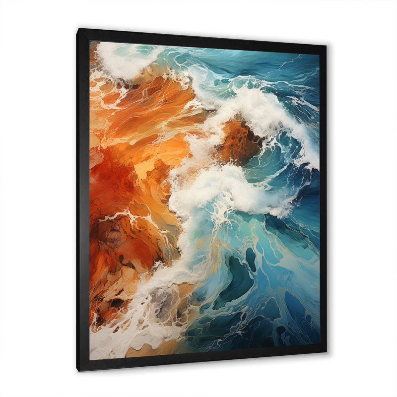 Beach Photo Coastal Impressions VI " Beach Photo Coastal Impressions VI ", Black Closed Corner Framed,  20" H x 12"W  x 1" D