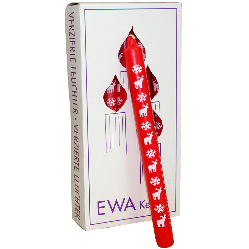 Bougie de rétrécissement sans parfum allemand, Rouge