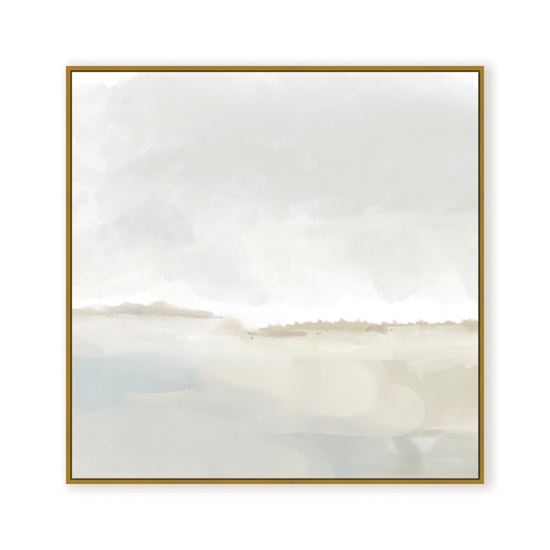 Coastal Retreat Shifting Sands, 48" H x 48" W x 2.375" D, Framed Canvas, Gold