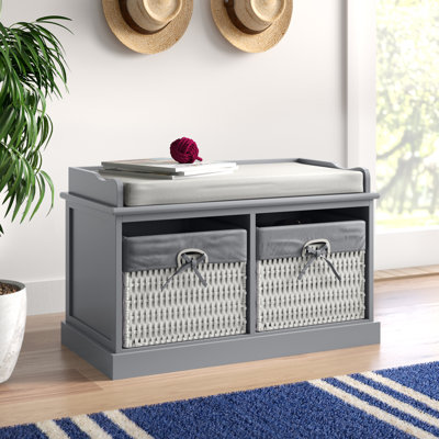 Abbey Canvas Upholstered Storage Bench