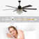 65" 6-Blade Reversible Ceiling Fan With Lights And Remote Control, 6-Speed, Timer Setting Quiet DC Motor