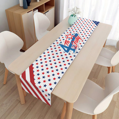 Chemin de table de la fête de l'Independence du 4 juillet pour la table de salle à manger