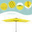 Forontenac 10 x 6.5' Lighted Rectangular Market Umbrella-642092986