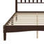 Lit plateforme en bois avec tête de lit en forme de gourde, lit plateforme de style rétro avec support à lattes en bois