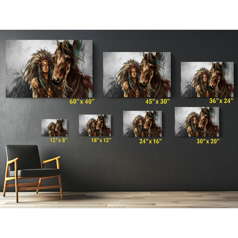 Art amérindien avec art indien, H 20 po x l 30 po x P 1 po