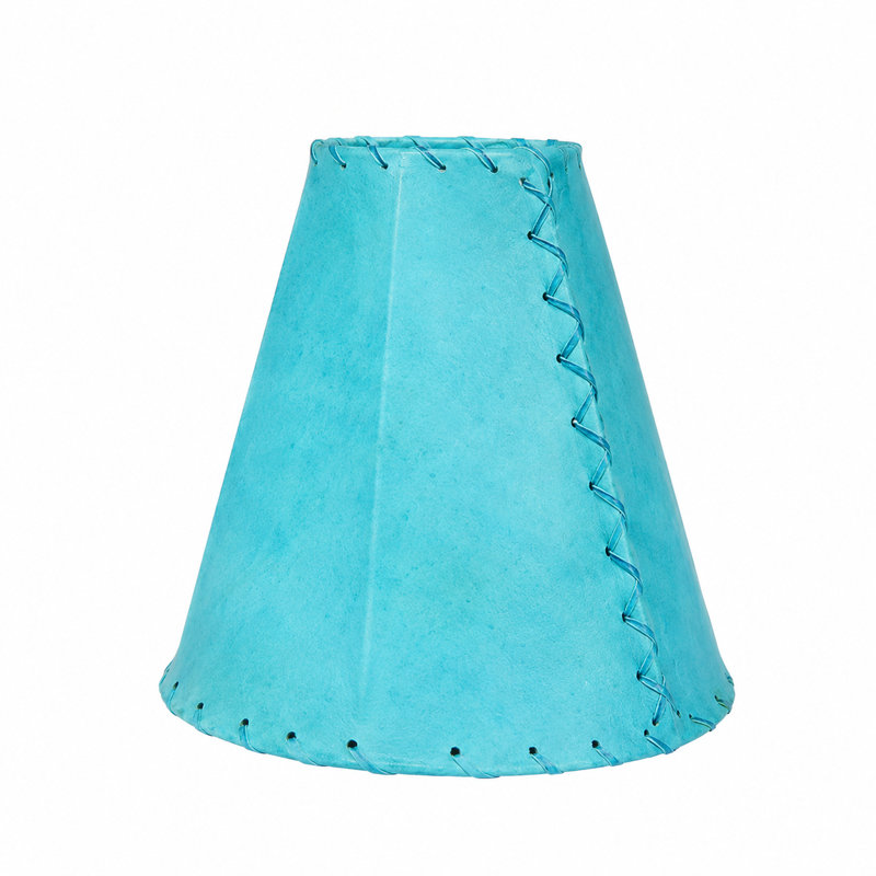 Gradon Rawhide Lampshade in Turquoise