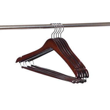 Slim-line Wood Hangers For Pants & Skirts - Bamboo Wood Hangers