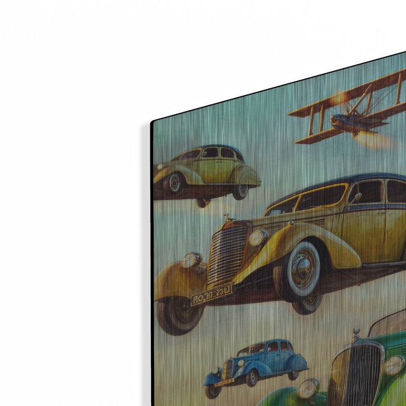 Art mural en métal Latitude Run® «Need A Ride» par Rey Klimt, H 24 po x l 48 po