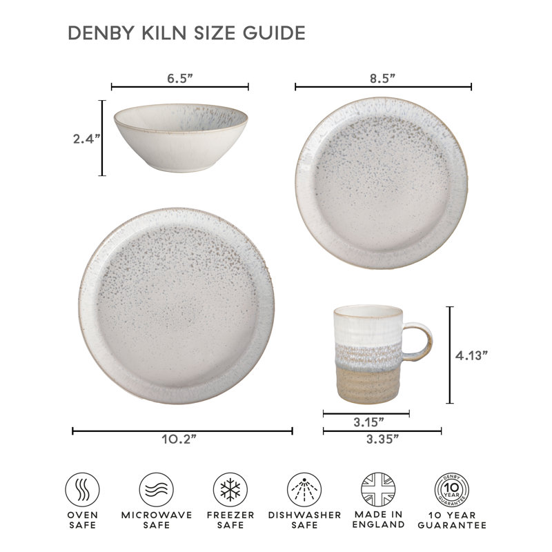 Kiln by Denby Set Of 4 Dinner Plates