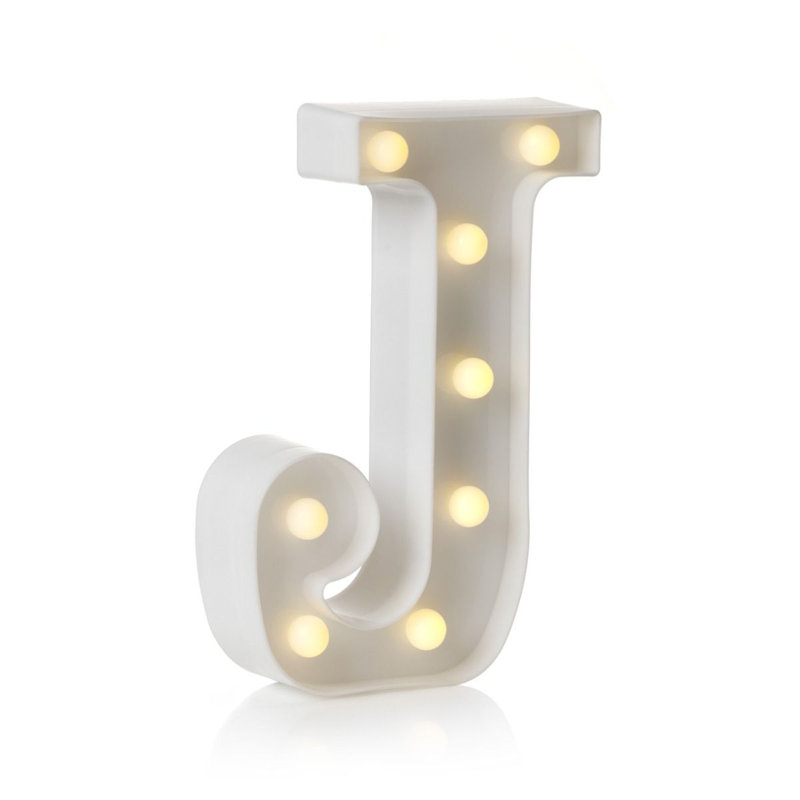 Klehm LED Alphabet Light Up Letters and Numbers, J