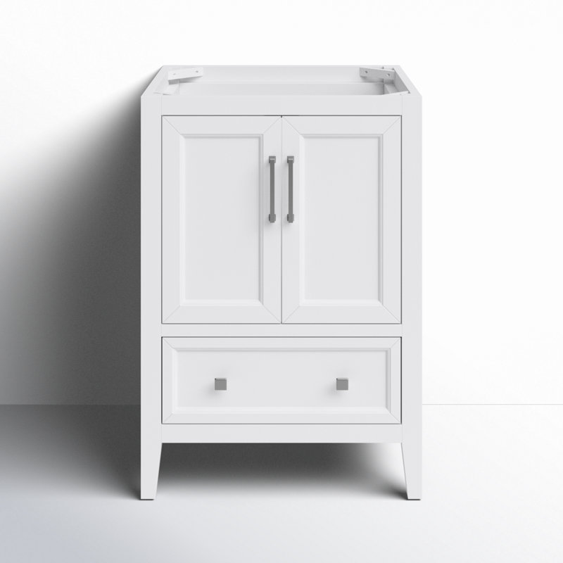 Everette 24'' W Single Bathroom Vanity Base, White