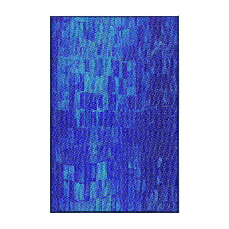 Tapis de zone bleue à motifs, Rectangle 2 pi x 3 pi