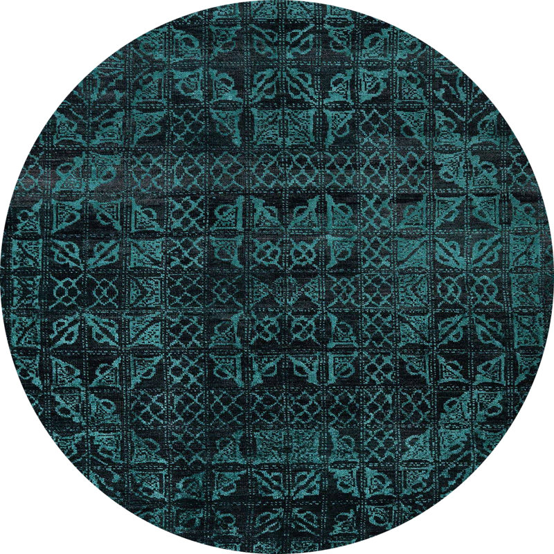 Tapis abstrait moderne 4495, Rond 6 pi