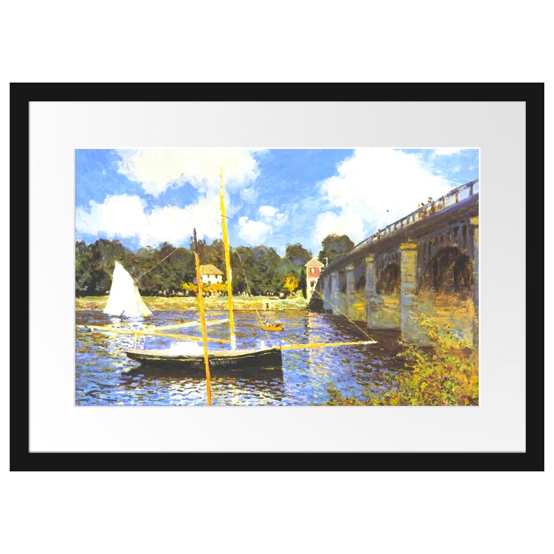 Gerahmter Kunstdruck The Bridge at Argenteuil von Claude Monet