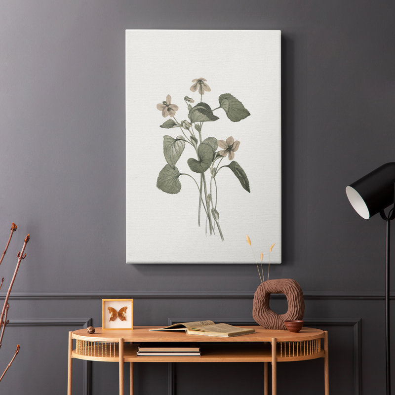 Imprimé floral rétro CXLV III - galerie Cavas enveloppé, H 36 po x l 24 po