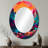 Peytan Vibrant Sunset Shining Over Mountains III - Mountains Decorative Mirror, Orange Wall Mirror, Printed Metal Art-1685267892-1685267899