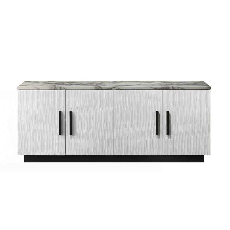 Console avec plateau en faux marbre, armoire d'appoint