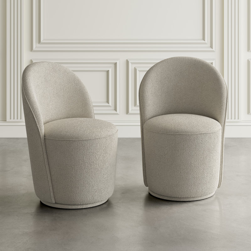 Kadlec Upholstered Swivel Dining Chair, Gray