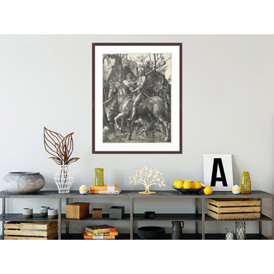«Knight Mort and Devil» par Albrecht Dürer, impression giclée sur cadre