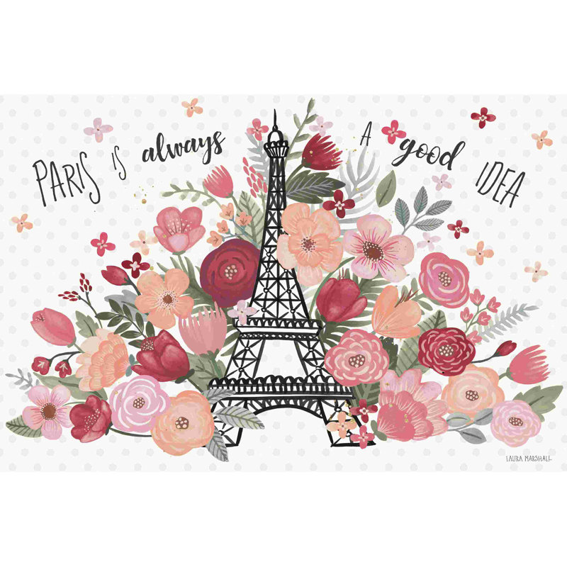 Paris est en fleurs I, H 12 po x l 18 po