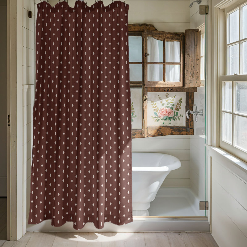 Brown Design - Rideau de douche Premium, H 74 po x l 71 po