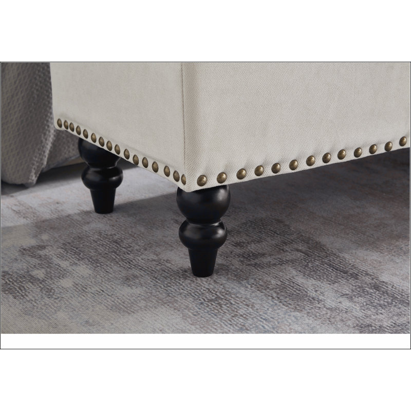 Banc avec repose-pieds 59 po avec rangement