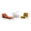 Canapé-lit 1 place polyvalent, couleur crème, 27,6 po x 39,4 po x 27,6 po | Tissu 100% polyester, 28 mousses en tissu synthétique | Coussins convertibles pour s'asseoir et le dossier, faciles à nettoyer, sans cadre, parfaits pour les petits espaces et les chambres d'amis-58700346