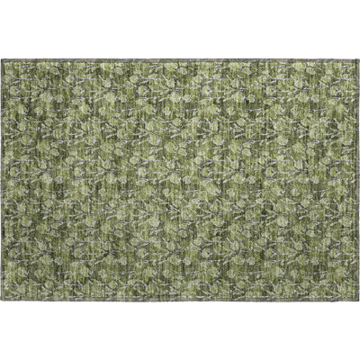 Premium Machine Washable Prisco Olive Rug