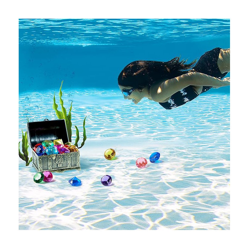 16Pcs Underwater Gem Pool Toys & Inflatables
