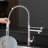 Stainless Steel Kitchen Sink Faucet, Pull Down , Brushed Nickel Plating, Long-Term Use Commercial Tap, Steel, Nickel, Space Layout-608497370