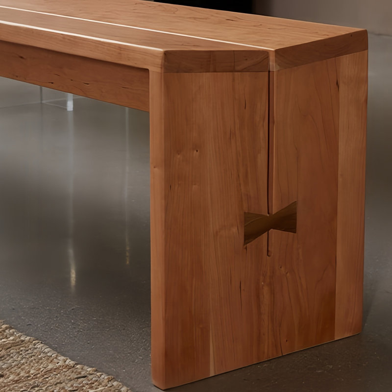 Banc de rangement Julus, H 17,71 po x l 62,99 po x P 12,59 po, Brun clair