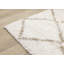 Tapis à poil long géométrique beige Bonilla-376831120
