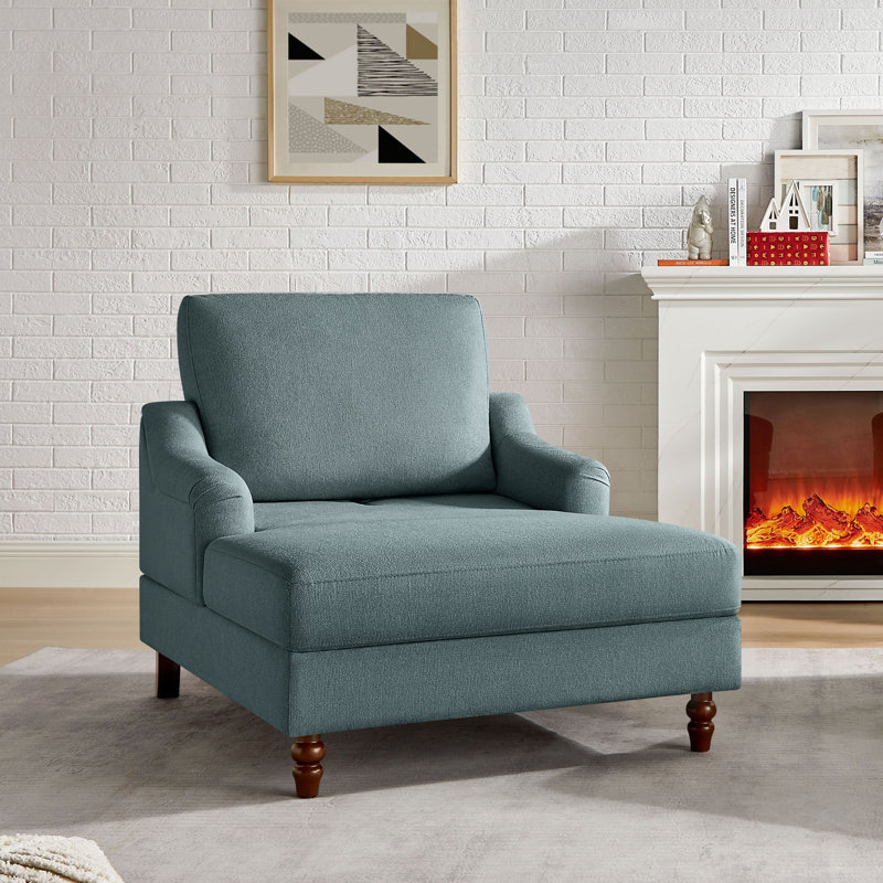 Chaise longue d'intérieur avec dossier réglable, Vert