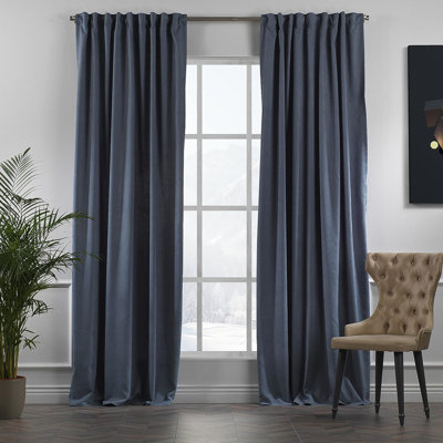 Paire de rideaux obscurcissant en velours Amoya