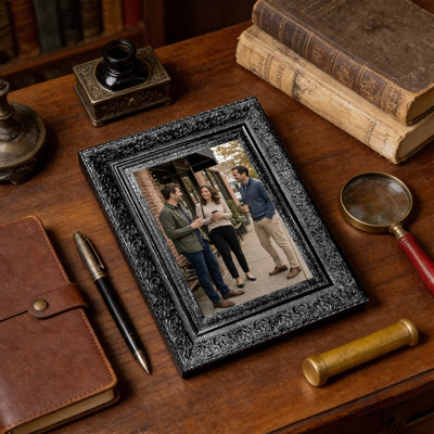Cadre photo noir 1PC 11 "x 14" avec support de table et crochets muraux noirs