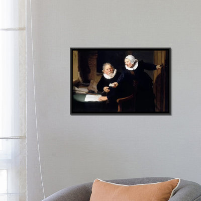 «The Shipbuilder and His Wife» par Rembrandt, reproduction d'art sur toile tendue