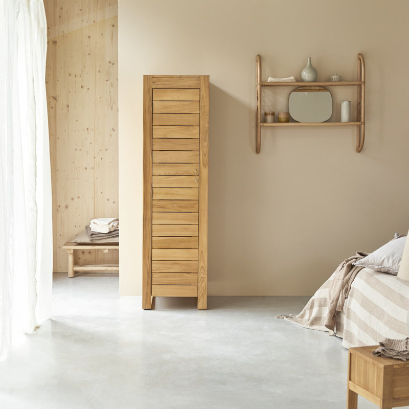 Minimalys 1 Door Solid Wood Wardrobe