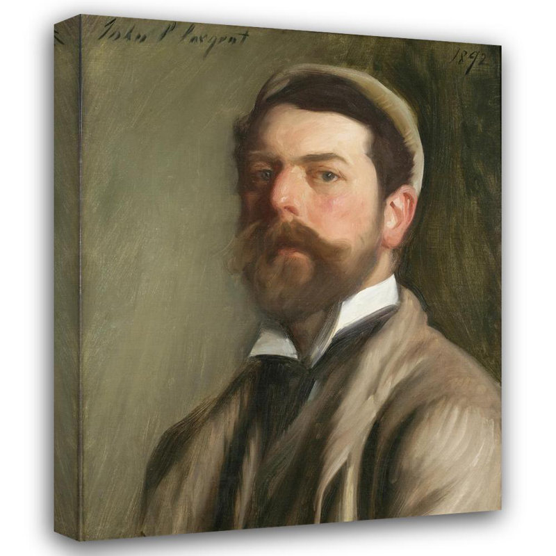 "Autoportrait" par John Singer Sargent - Art sur toile tendue avec châssis, H 40 po x l 28 po