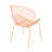 Powder-Coated Iron Chairs , Narrow Backrests, 25.5"D, Orange Retro Shell Chair  2 , Angled Legs, 24.07"W X 25.5"D