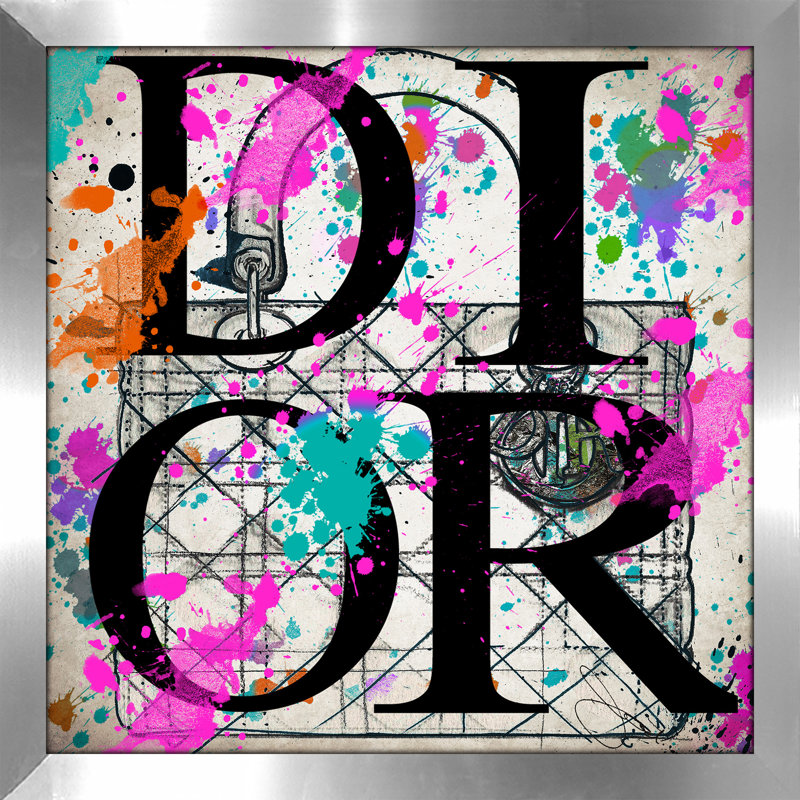 « oh my dior », reproduction d’impression encadrée, H 27,5 po x l 27,5 po x P 0,75 po, Plexiglas argenté encadré