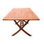 Mayela Rectangular Eucalyptus Folding Outdoor Dining Table With Umbrella Hole , cm W cm D-29294502