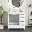 36 po X P 18 po P x 34 po Meuble-lavabo autoportant H blanc avec plateau en céramique blanche
