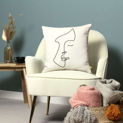 Emile Abstract Square Throw Cushion