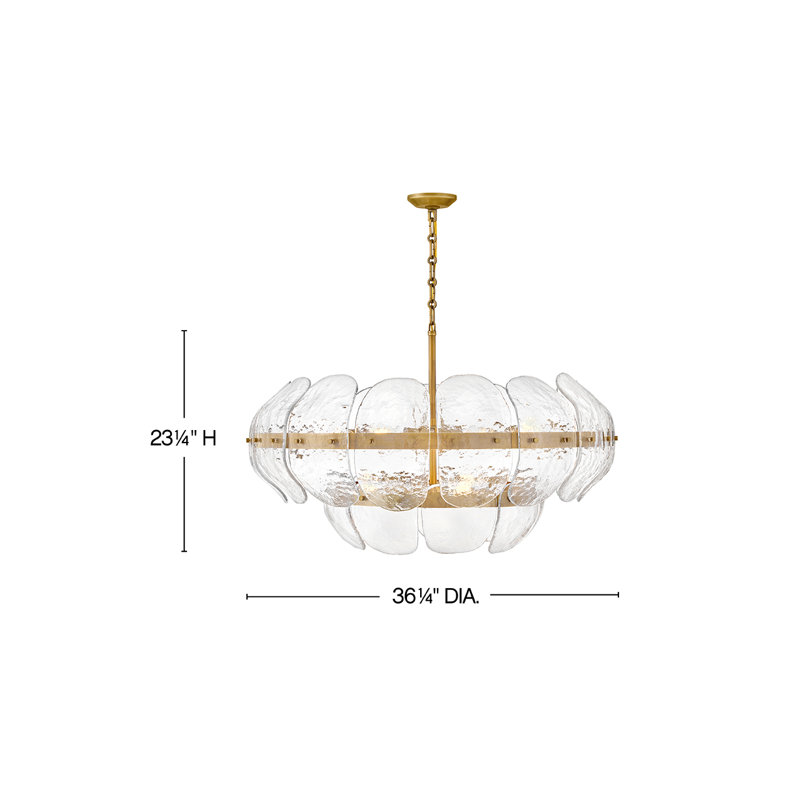Lillia 9 - Light Steel Dimmable Chandelier