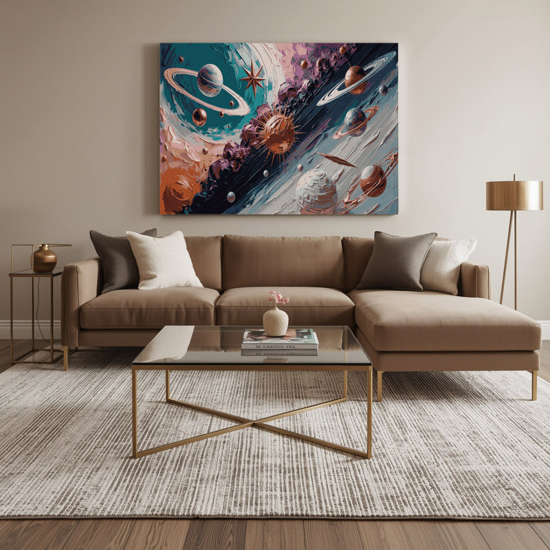 Art mural sur toile gris, H 11 po x l 14 po