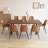 8 - Person Modern Oak Kitchen Dining Set, 63'' to 78.7'' Extendable Dining Table with 32.4"H Upholstered Dining Chairs for 8 Person-1697774834-1697774837