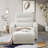 Upholstered Power Reclining Chaise Lounge with Cup Holder and Wireless Charging Function-136747316