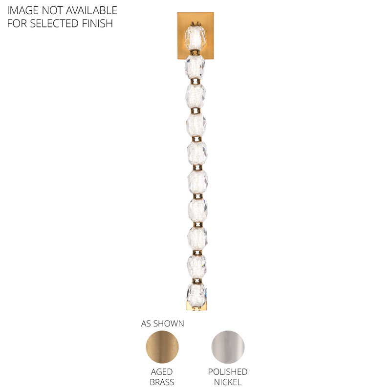 Seduction LED Armed Sconce, Aged Brass, 38.5" H x 4.75" W x 3.75" D